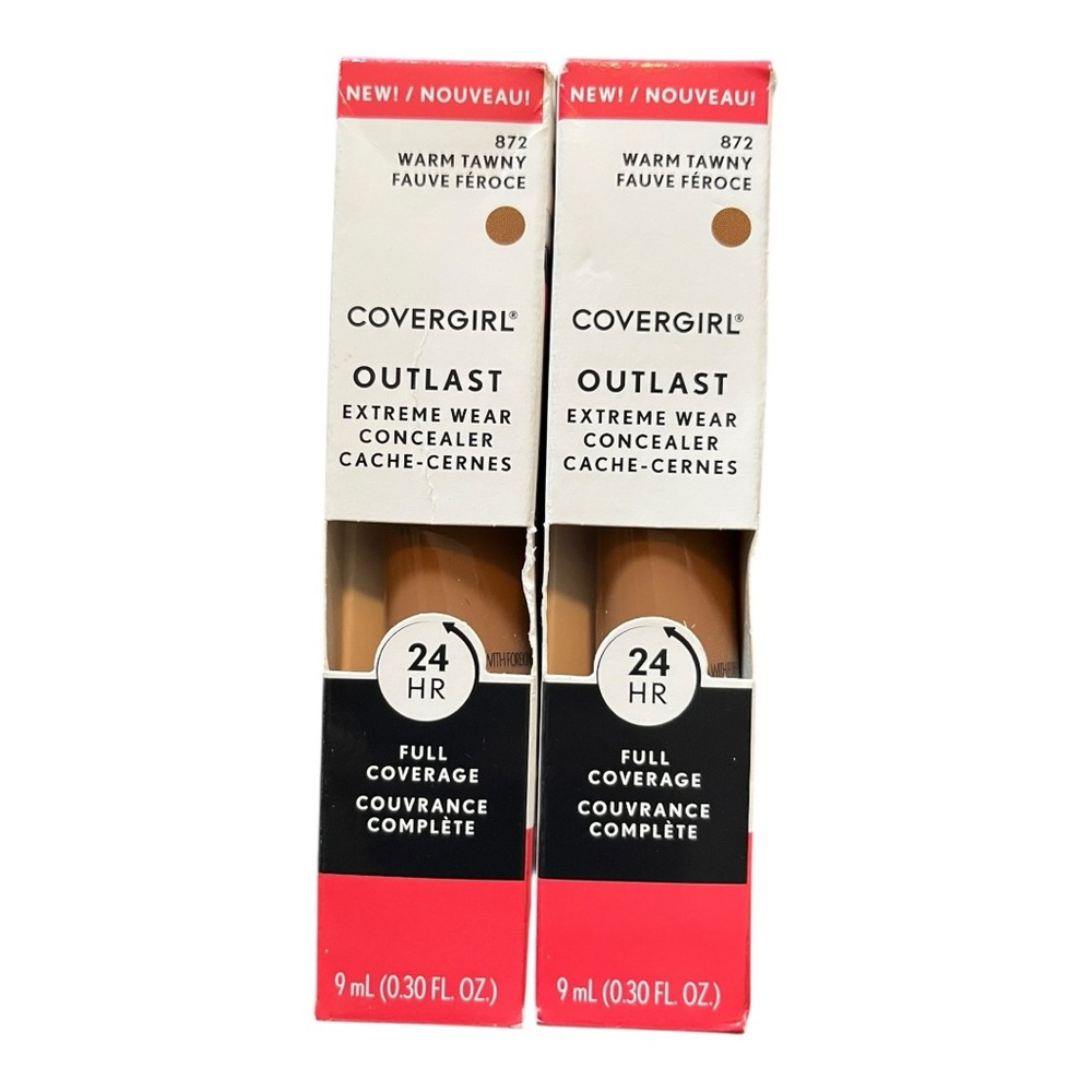 2 unopened Covergirl Outlast Extreme Wear Concealer shade 872 Warm Tawny